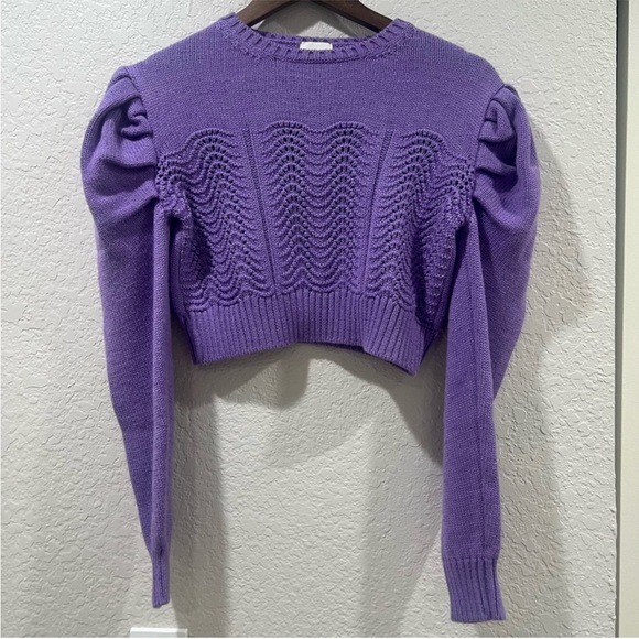 TACH Clothing Begonia Sweater Lavender size Large - Picture 9 of 15